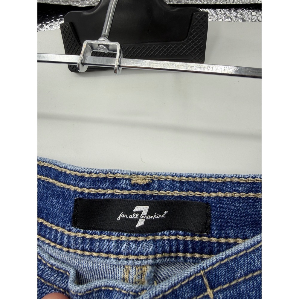 7 For All Mankind Darted Boyfriend Jogger Jeans Blue Italian Fabric 30 - Picture 5 of 8